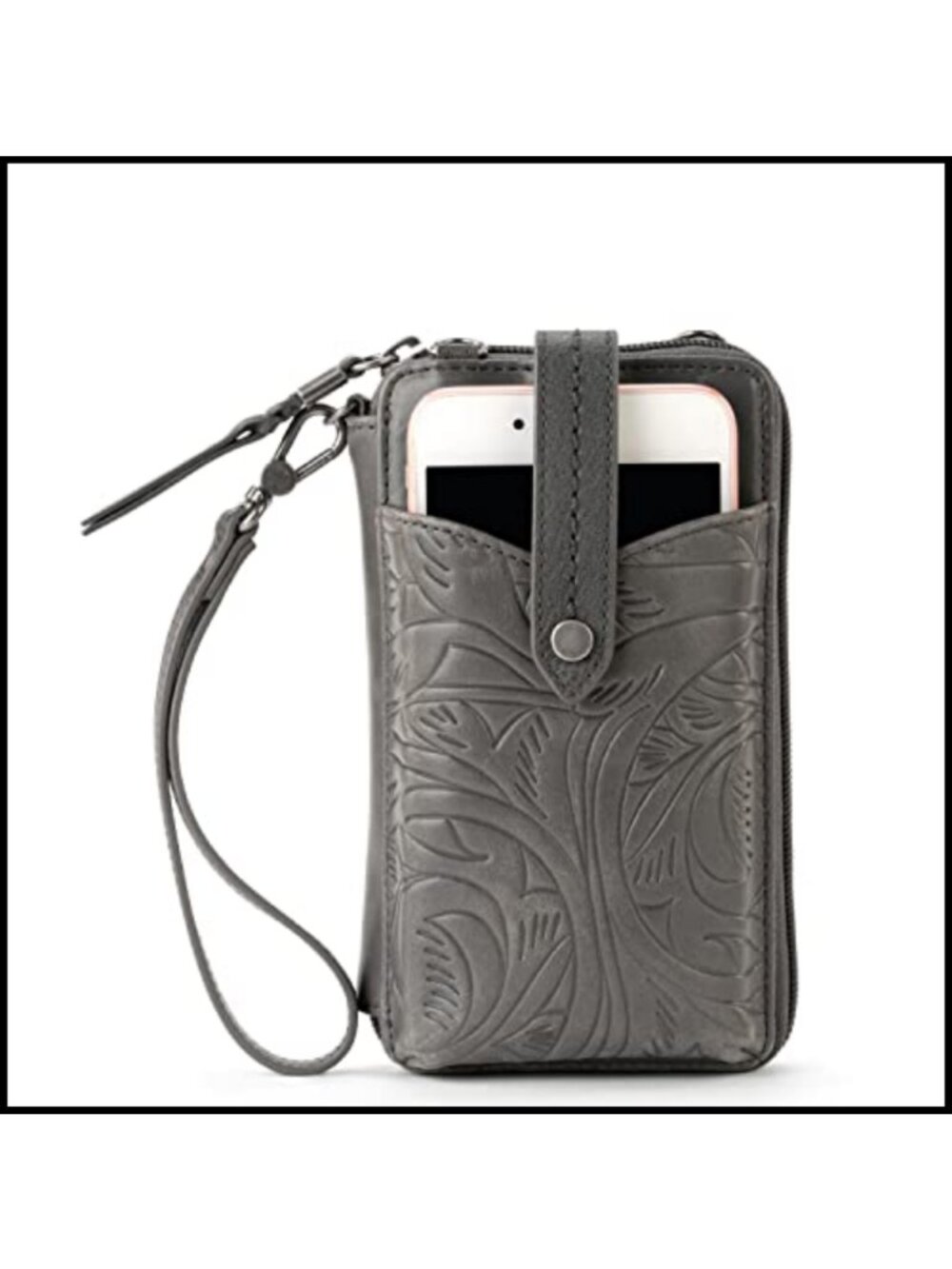 The Sak Silverlake Leather Smartphone Crossbody Wristlet Travel Purse